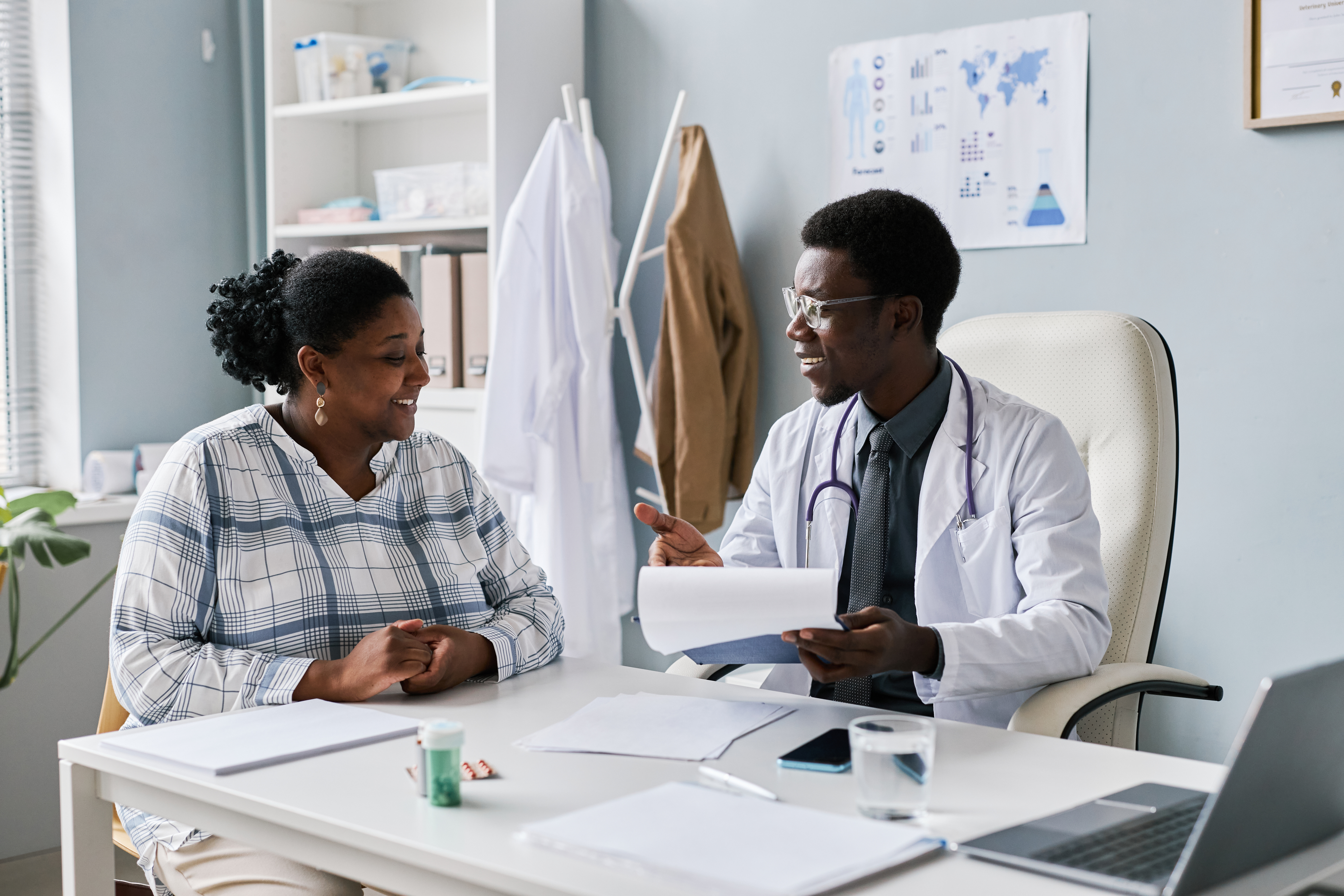 Doctor and patient consultation