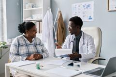 Doctor and patient consultation